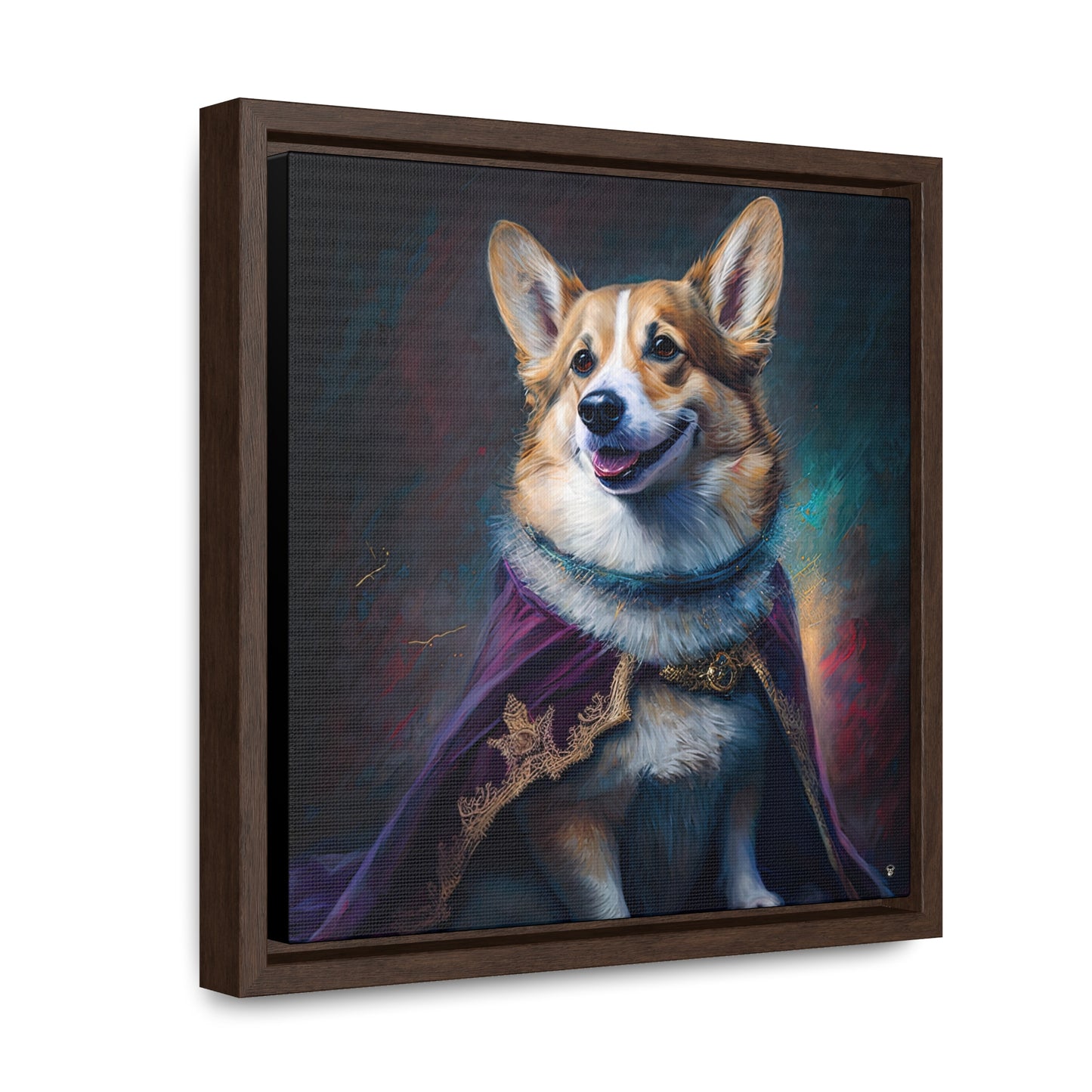 Corgi Royalty - Framed on Canvas