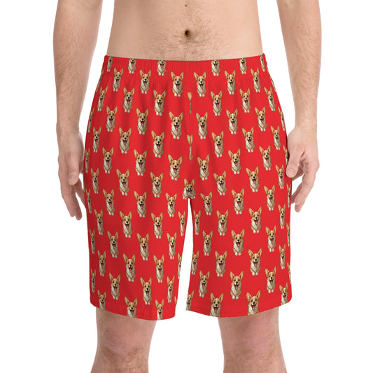 Corgi Cuteness Mosaic - Board Shorts