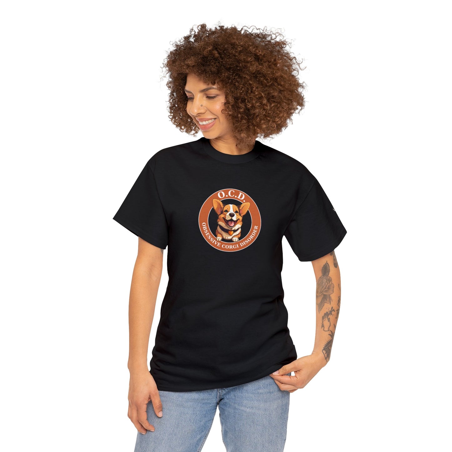O.C.D. Obsessive Corgi Disorder - Unisex Heavy Cotton Tee