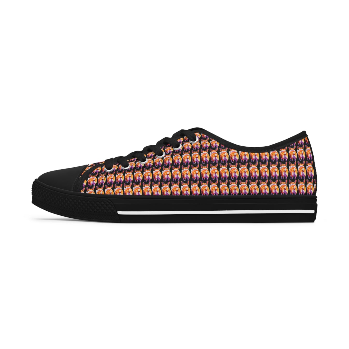 Corgi Butt Mosaic - Women's Low Top Sneakers