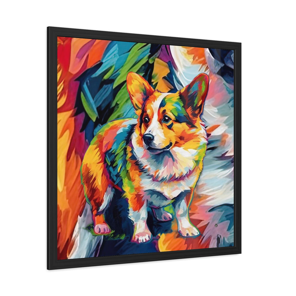 Scouter Corgi Watercolor Framed Print