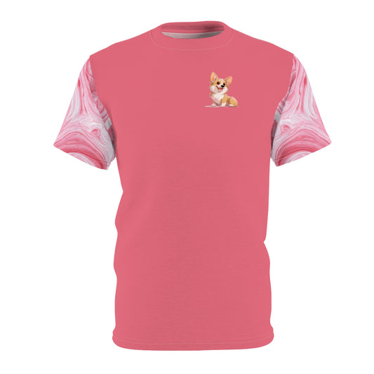 The Cuddle Connoisseur Unisex Bold Designer Tee — Strawberry Swirl Edition
