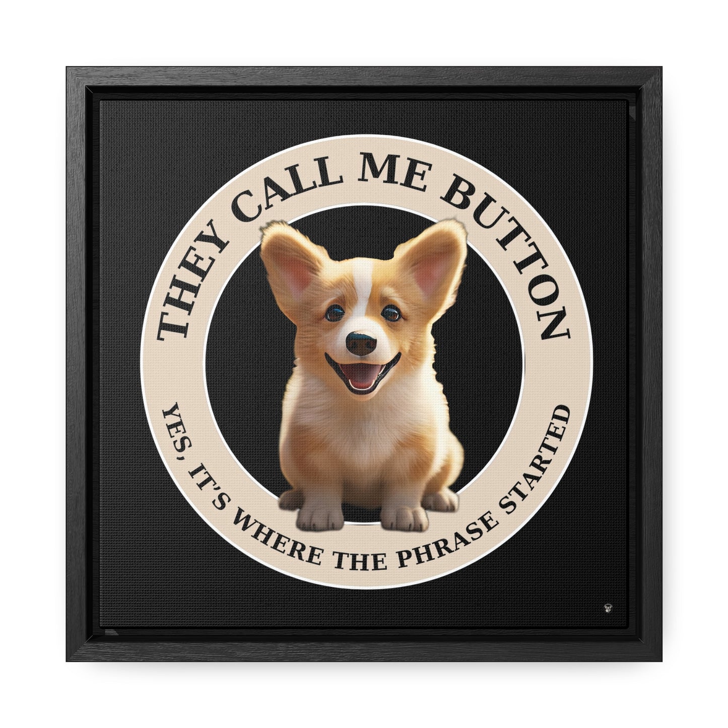 Cute as a Button - Framed on Canvas