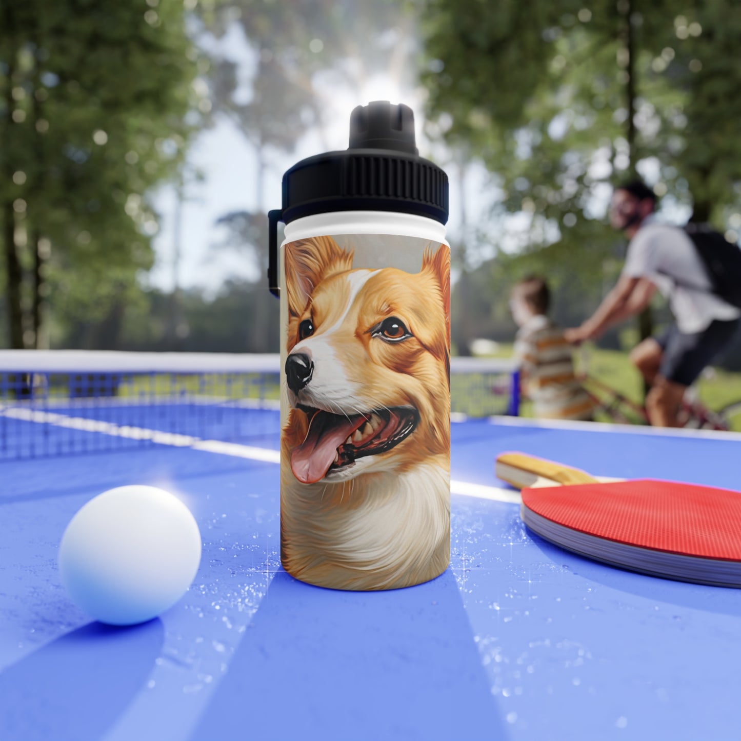 Pembroke Portrait - Water Bottle with Sport Lid