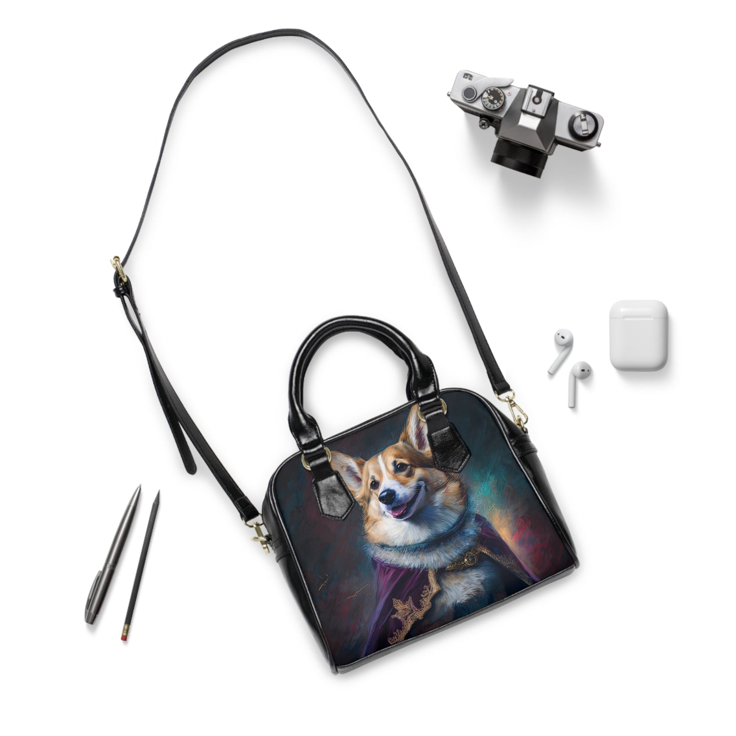 Corgi Royalty - Handbag w/Removable Shoulder Strap