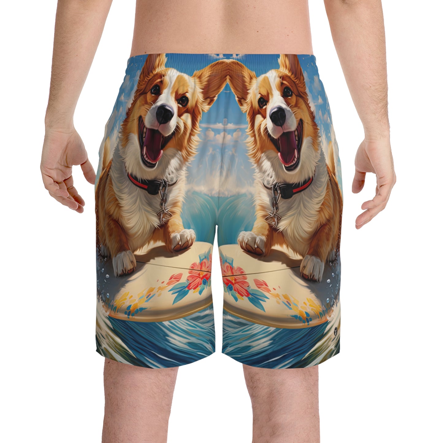 Cowabunga Corgi - Board Shorts
