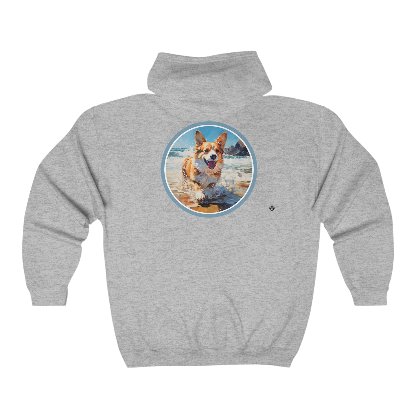 Coastal Corgi - Zip Hoodie