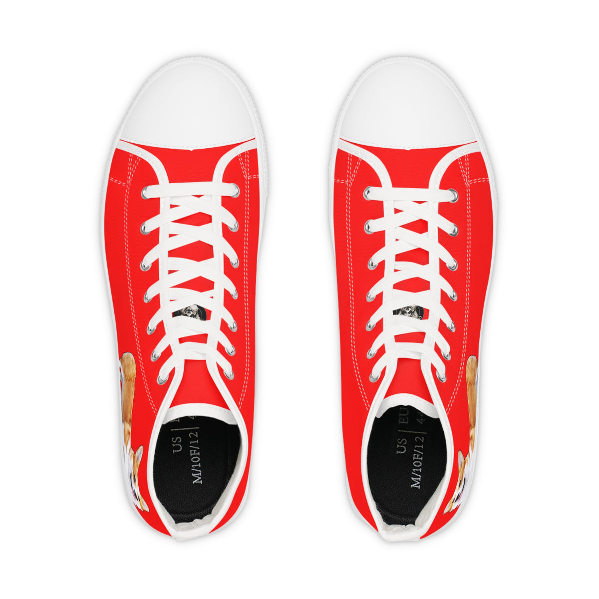 Best in Show Men's High Top Red Corgi Sneakers