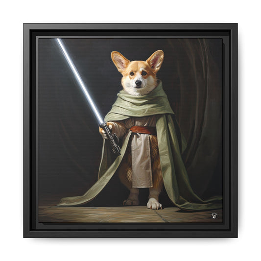 Jedi Corgi on Canvas