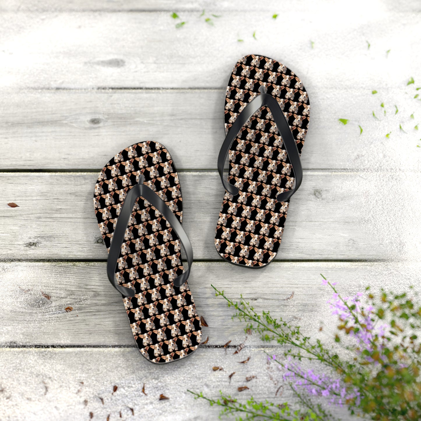 Puppy Love Mosaic Flip-Flops