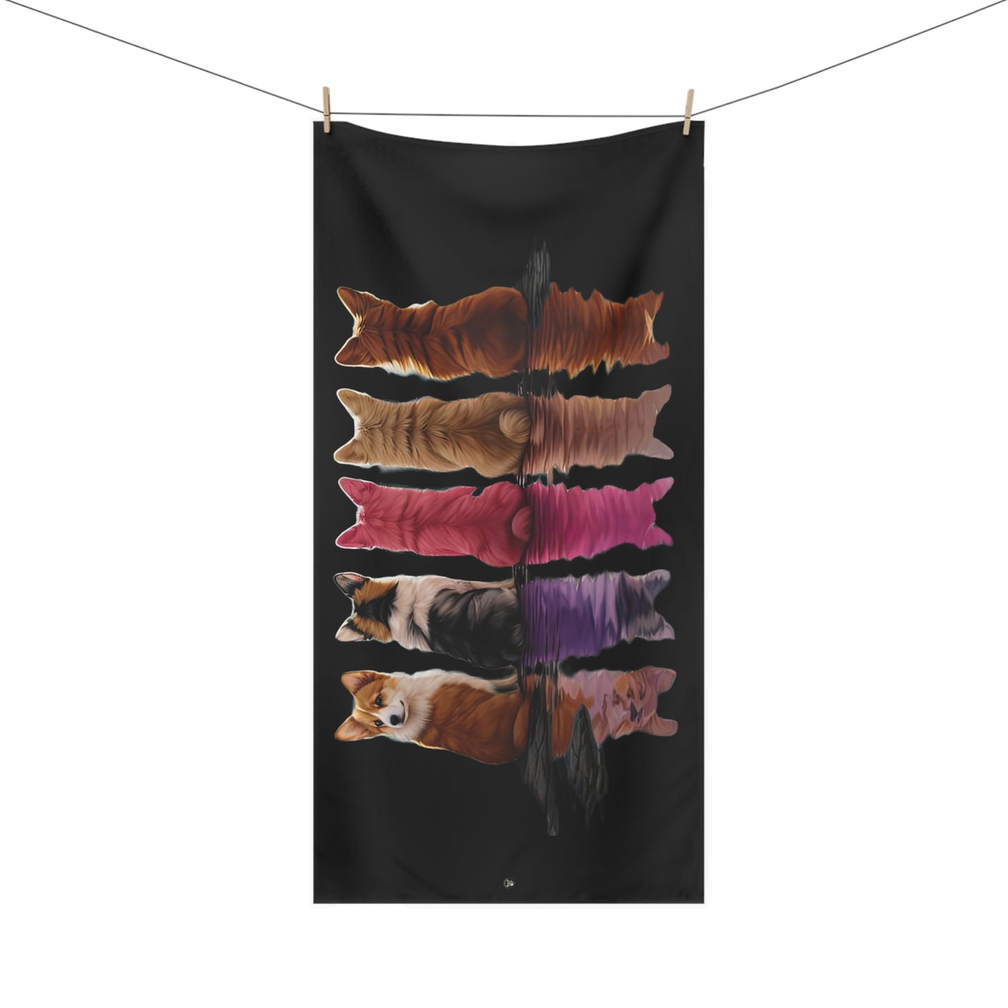 Corgi Reflection - Bath Towel