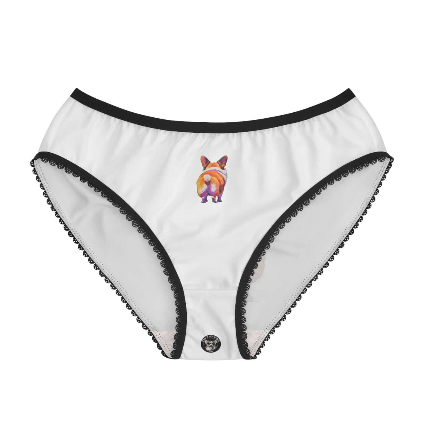 Corgi Butt Panties in White