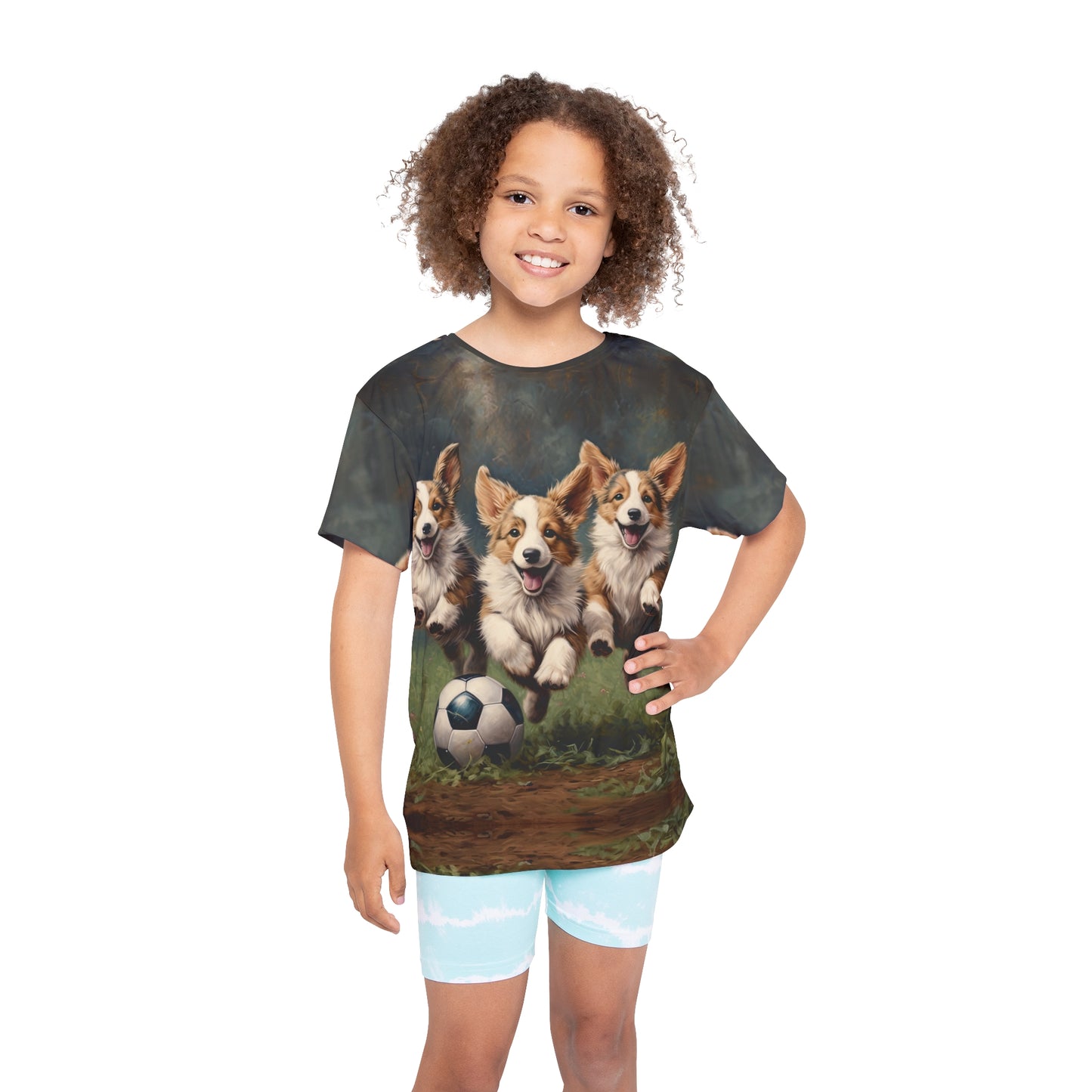Corgi Pitch Kid's Sports Tee