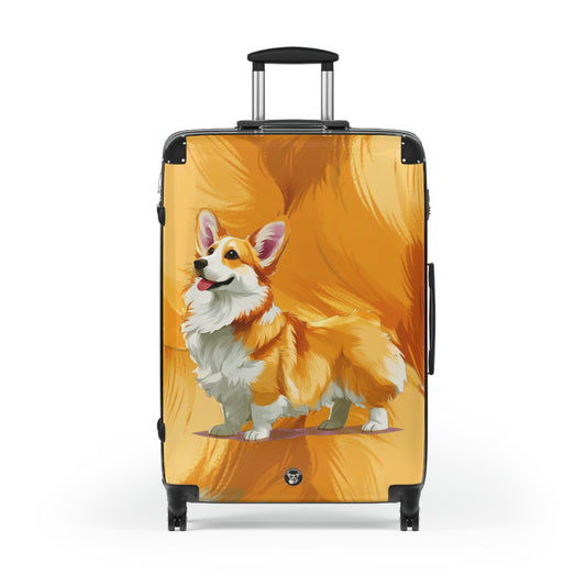 Classic Queen's Corgi Suitcases – Artistic Corgi Rolling Luggage