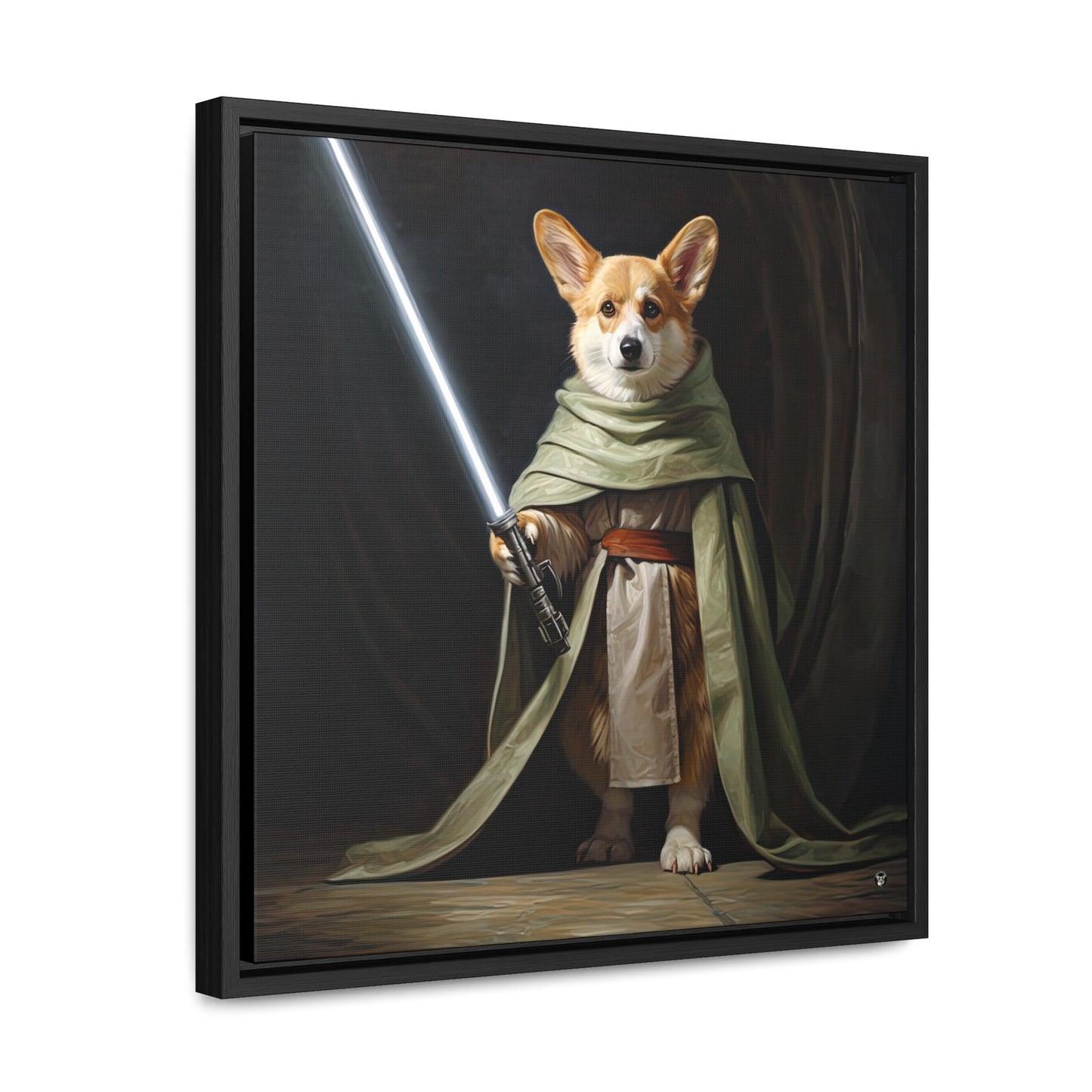 Jedi Corgi - Framed on Canvas