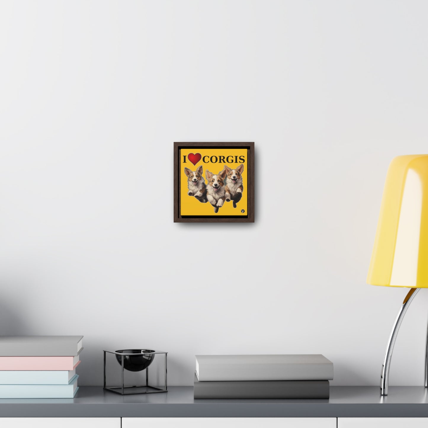 I Heart Corgis - Framed on Canvas