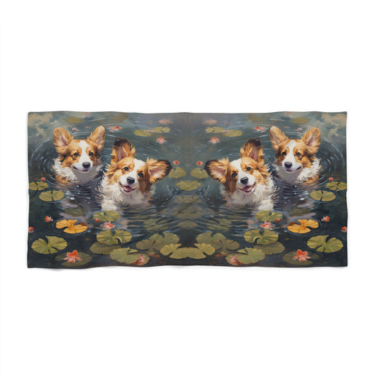 Pond Pups Beach Towel