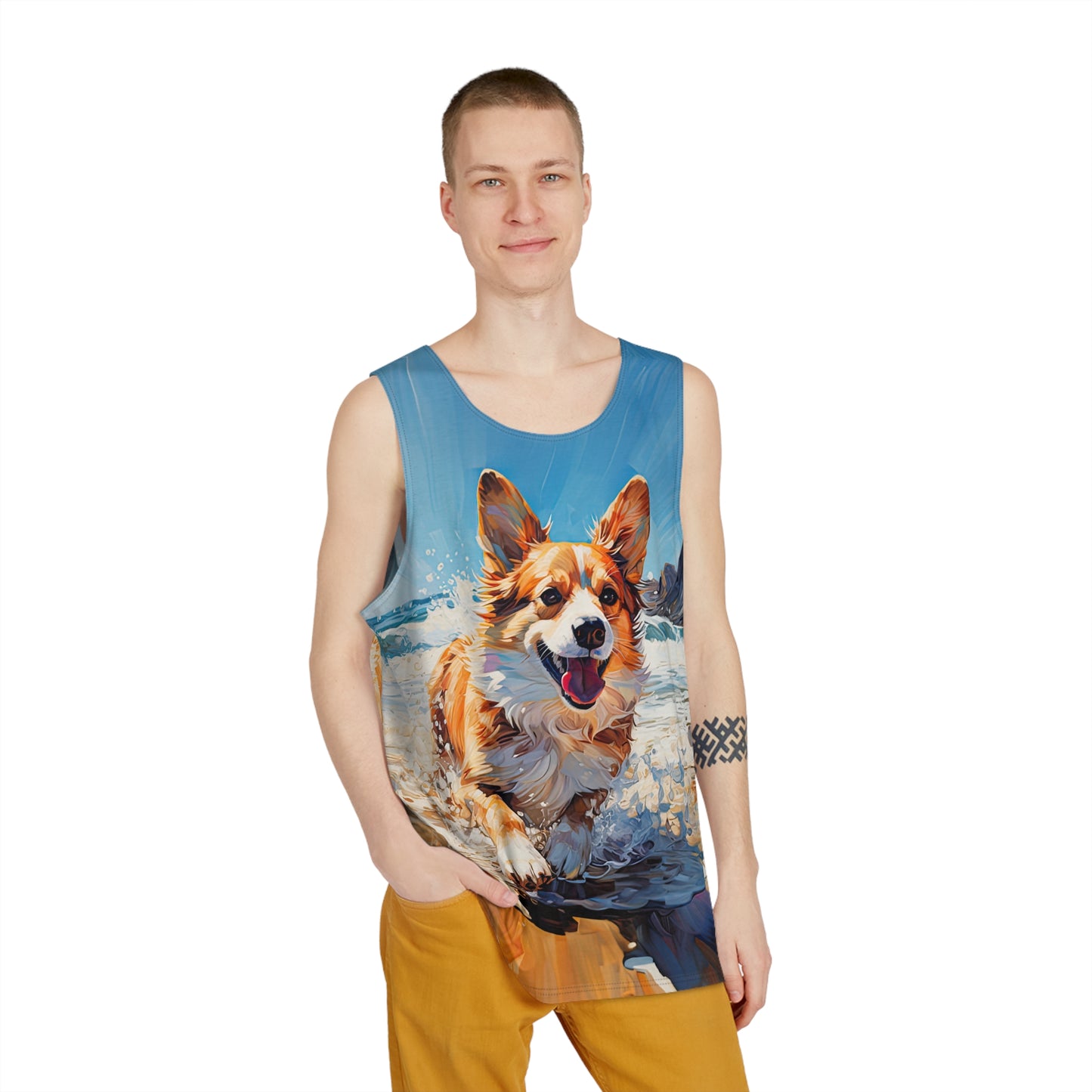 Coastal Corgi Tank