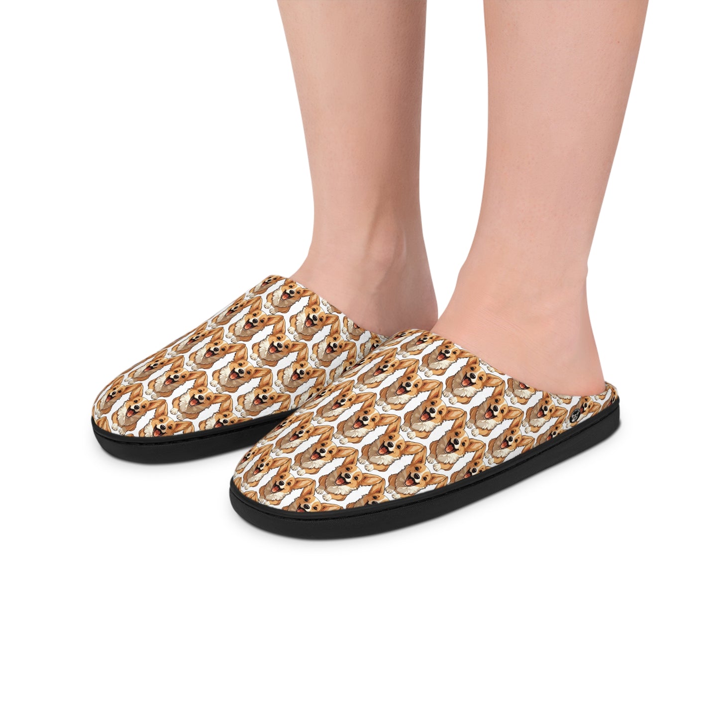 Corgi Cuteness Mosaic Men's Slippers