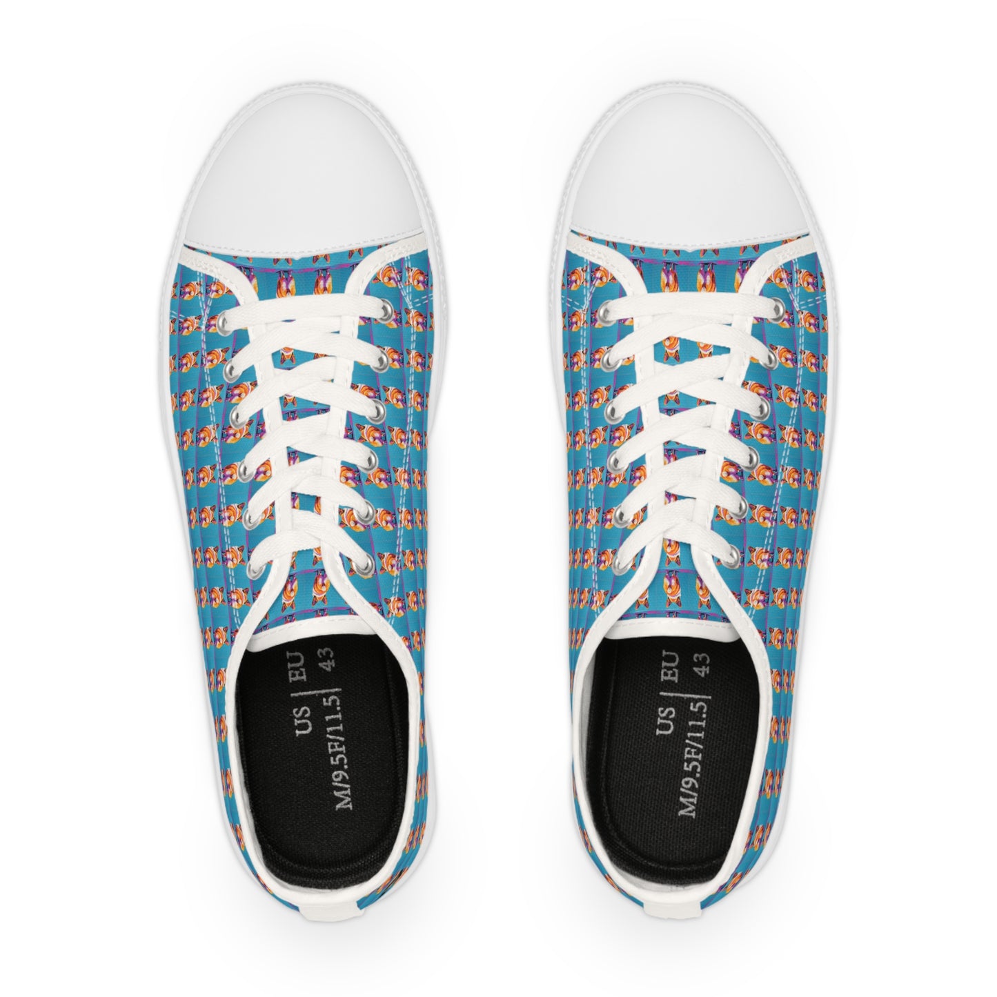 Corgi Butt Mosaic Pattern Men's Low Top Casual Canvas Sneakers