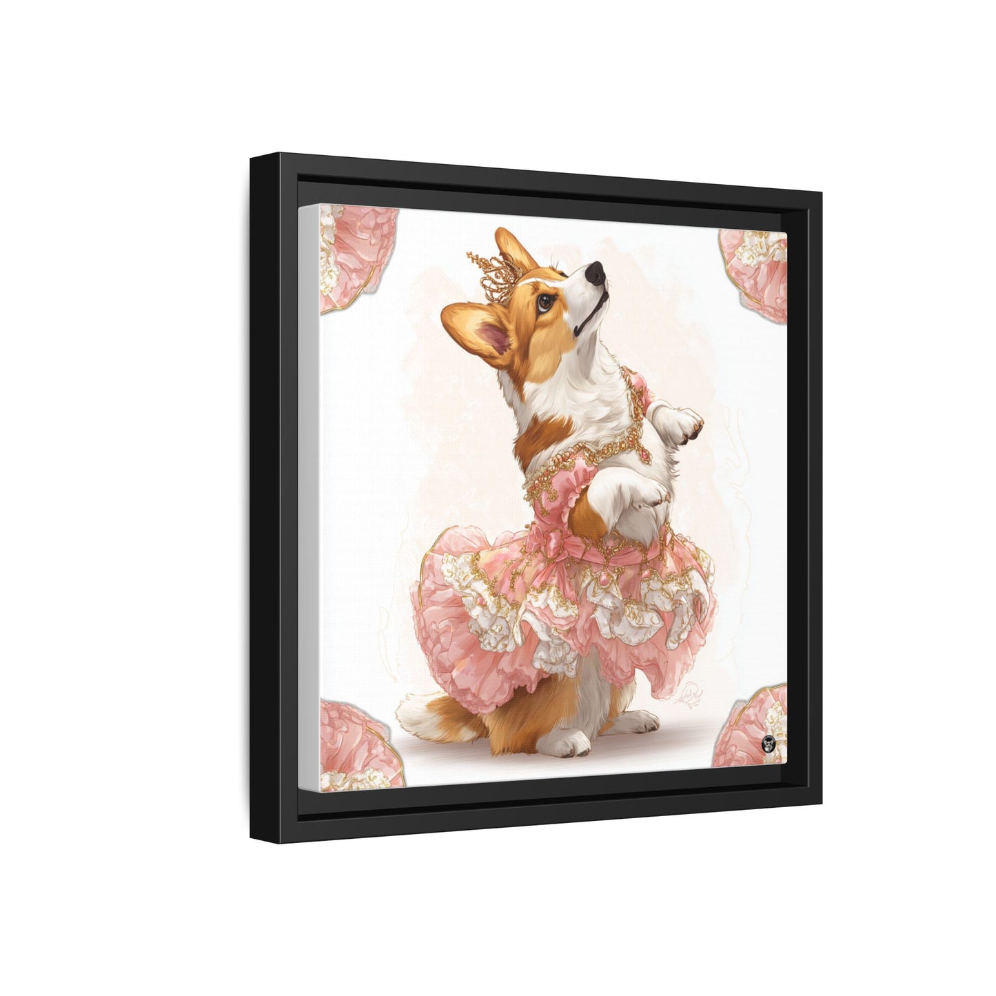 Corgi princesse sur toile
