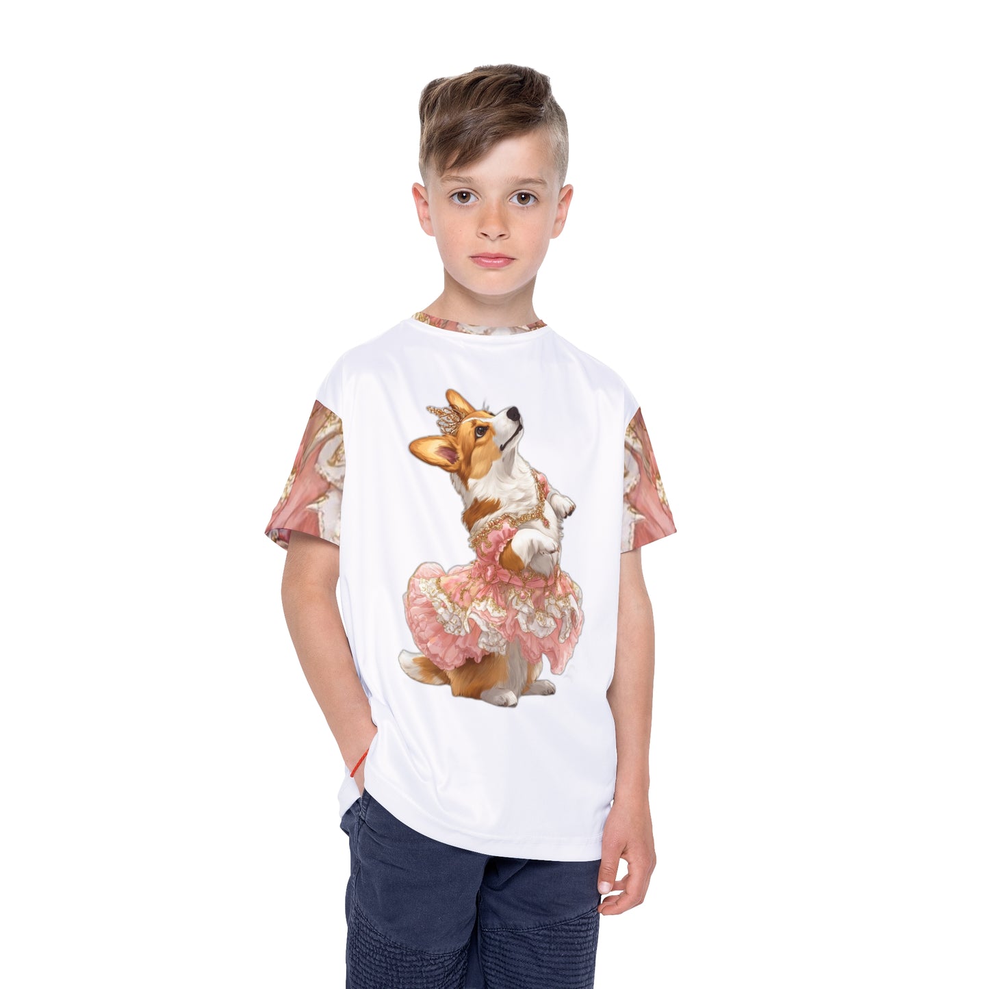 Princess Corgi Kid's Sports Tee