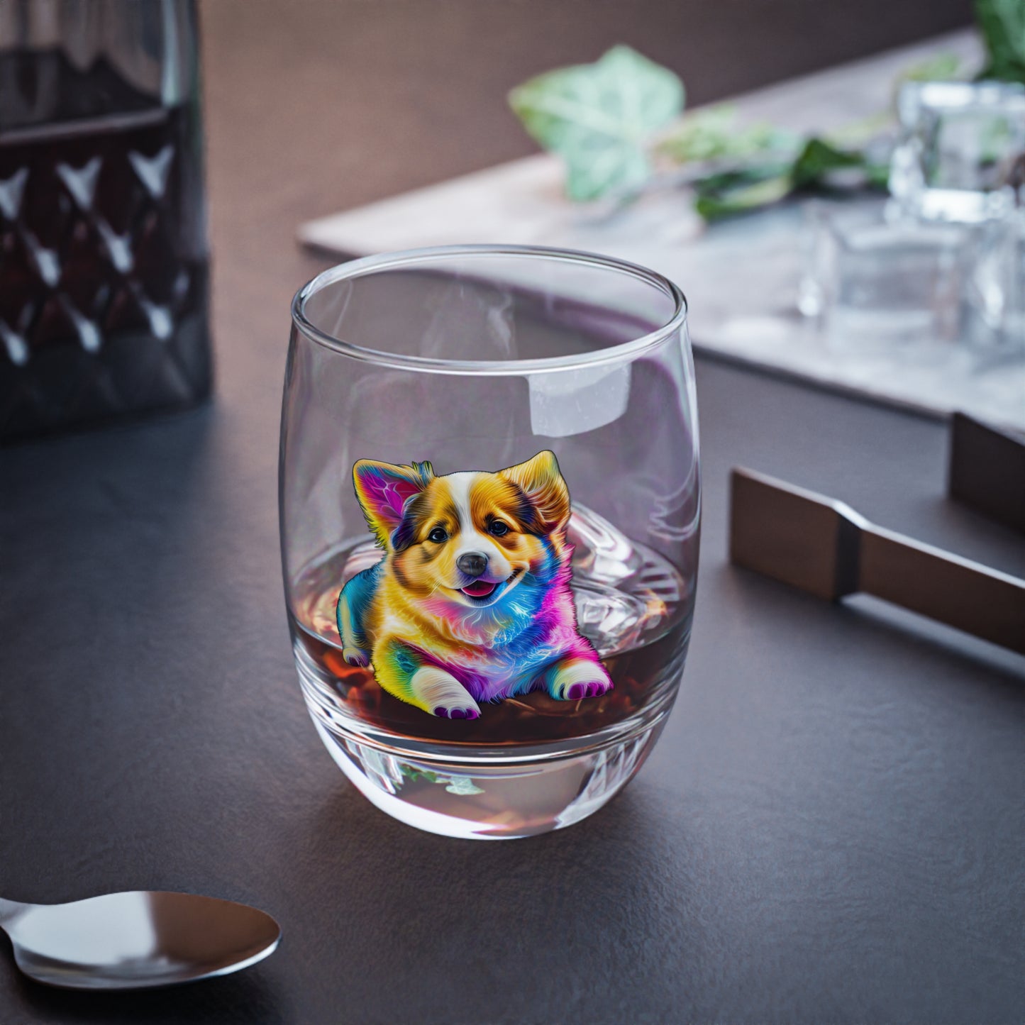 Colorful Corgi - Whiskey/Juice Glass