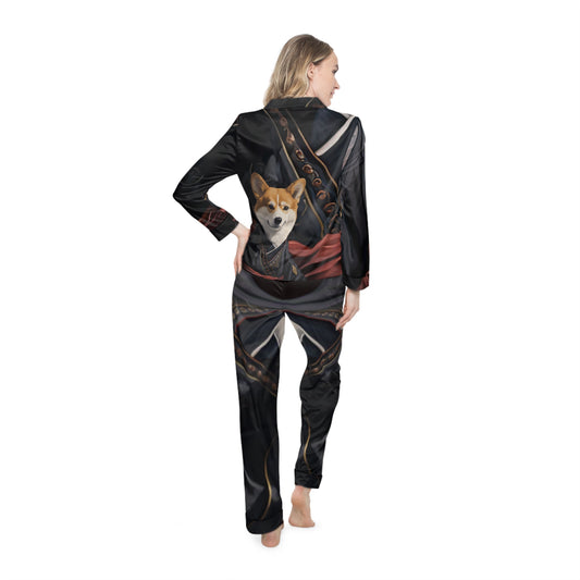 Pyjama soyeux Corgi Ninja