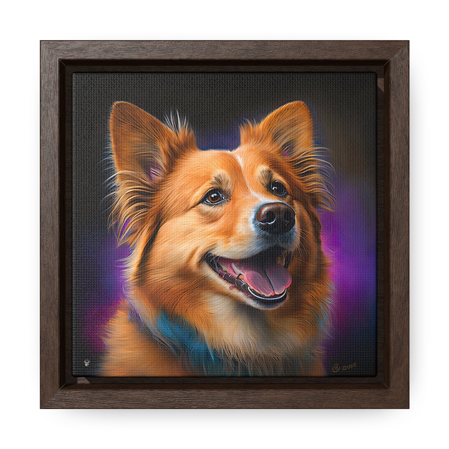 Golden Corgi - Framed on Canvas
