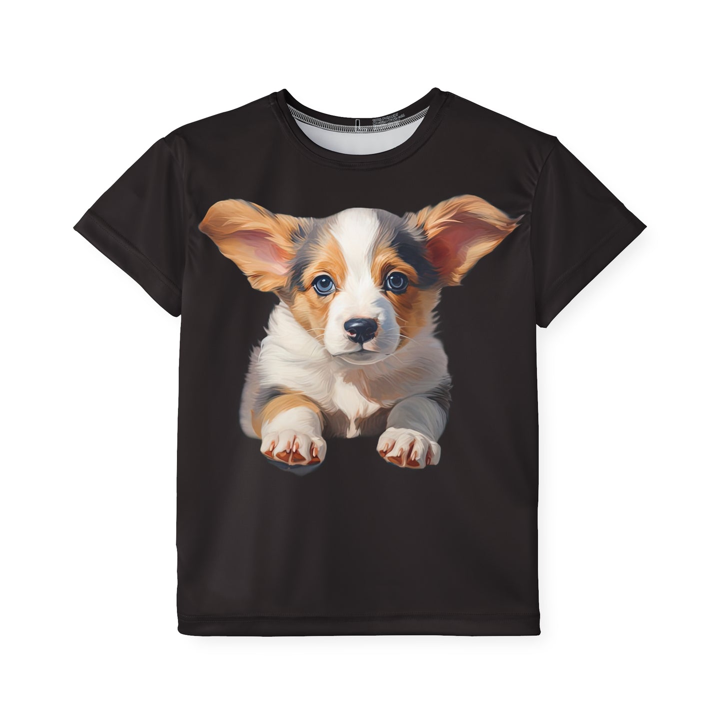 Puppy Portrait Kid's Sports Tee
