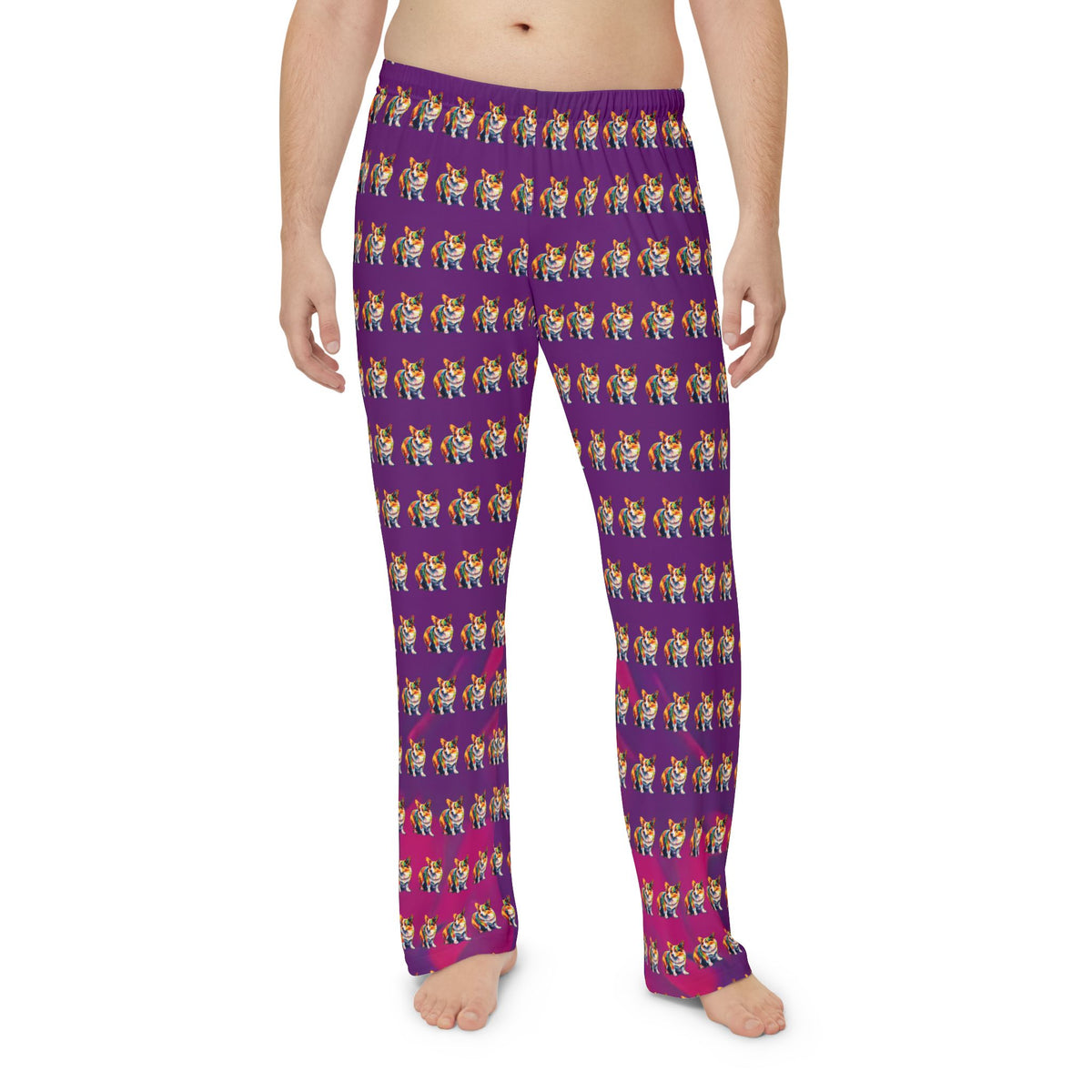 Scouter Corgi Watercolor Repeater Pattern Men's Pajama Pants