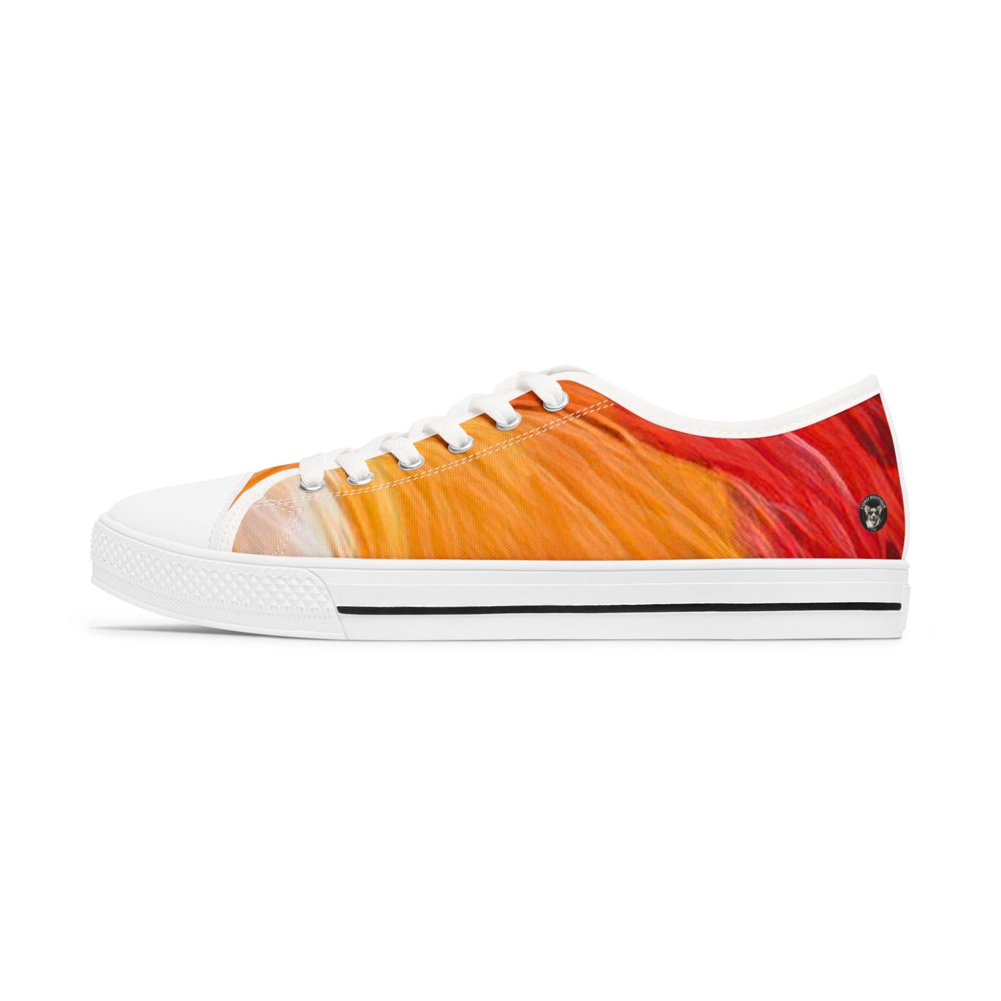 Peekaboo Corgi Vibrant Artistic Women's Low Top Casual Canvas Sneakers