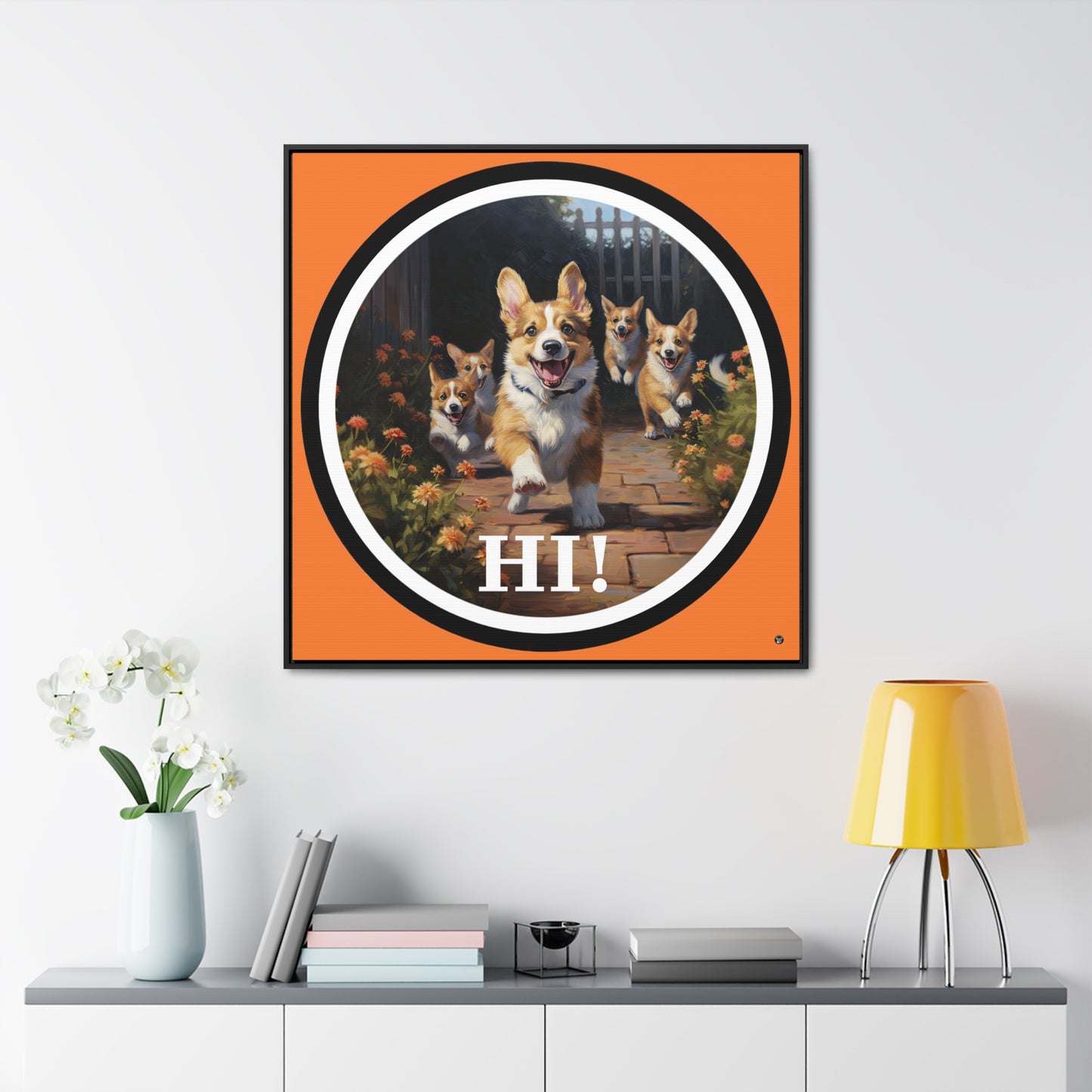 Hi! - Framed on Canvas