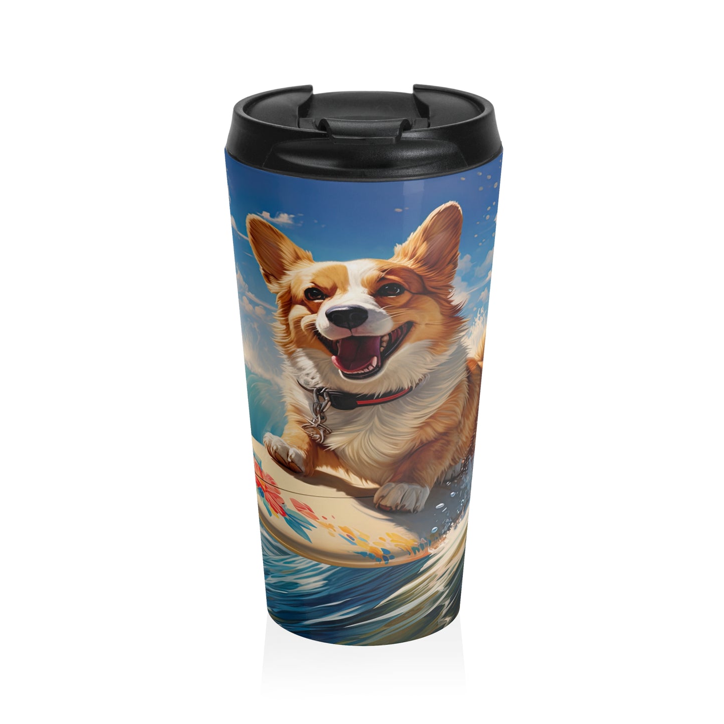 Cowabunga Corgi - Travel Mug
