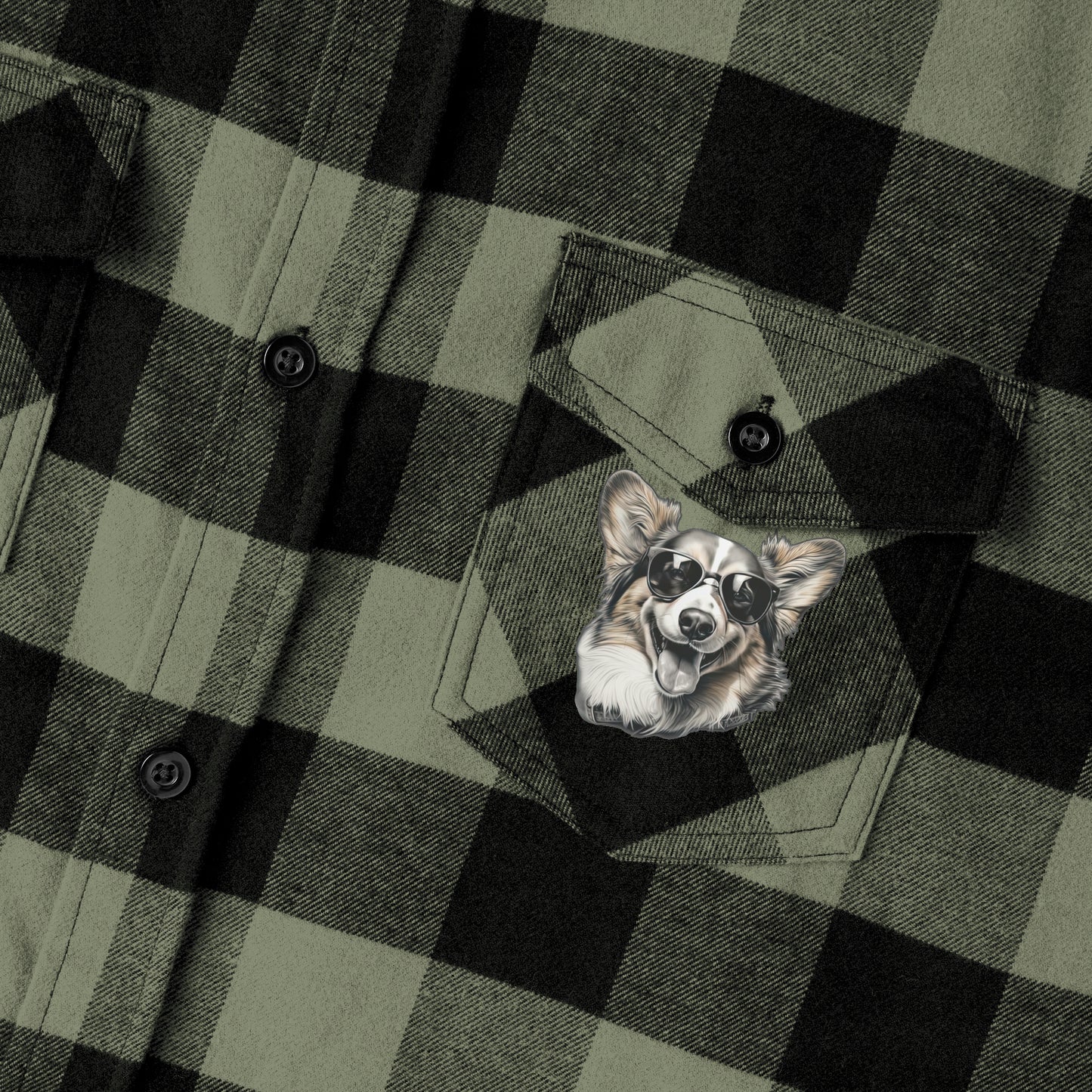 Corgi Cool - Flannel Shirt
