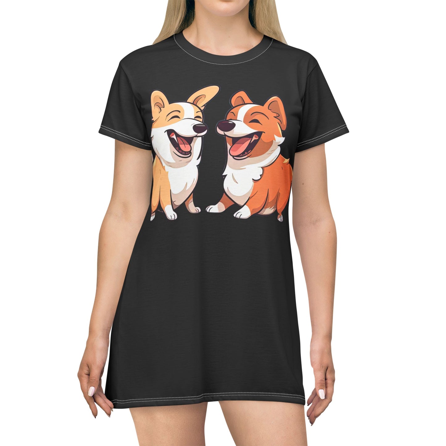 Corgi Couple T-Dress