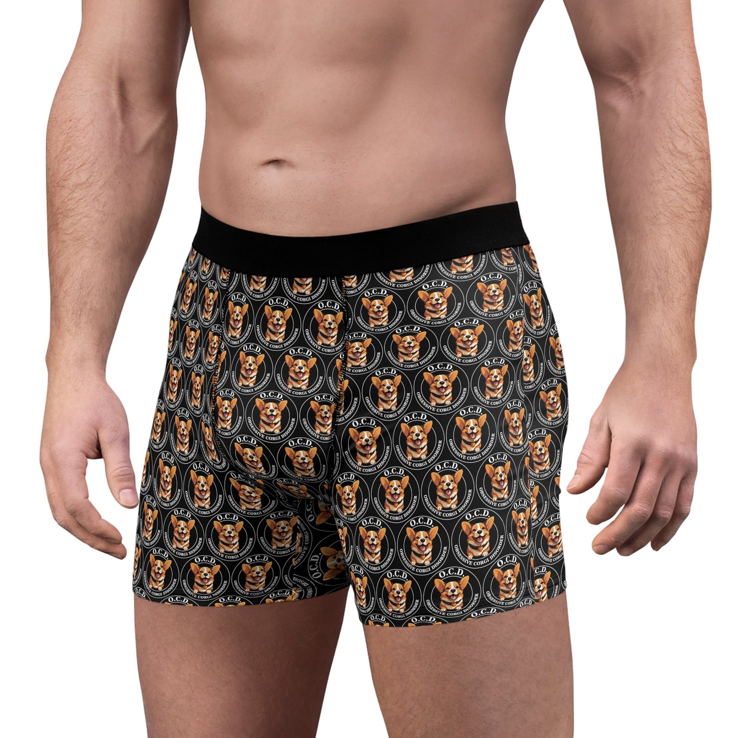 O.C.D. Obsessive Corgi Disorder Mosaic Boxer Briefs