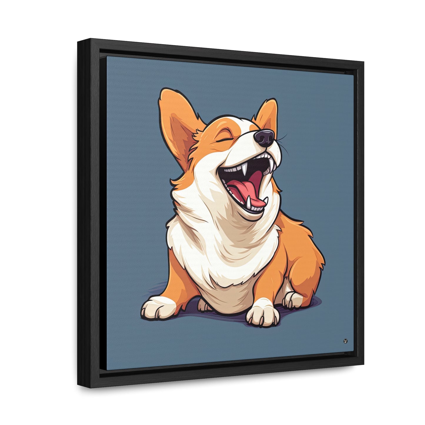 Comical Corgi - Framed on Canvas