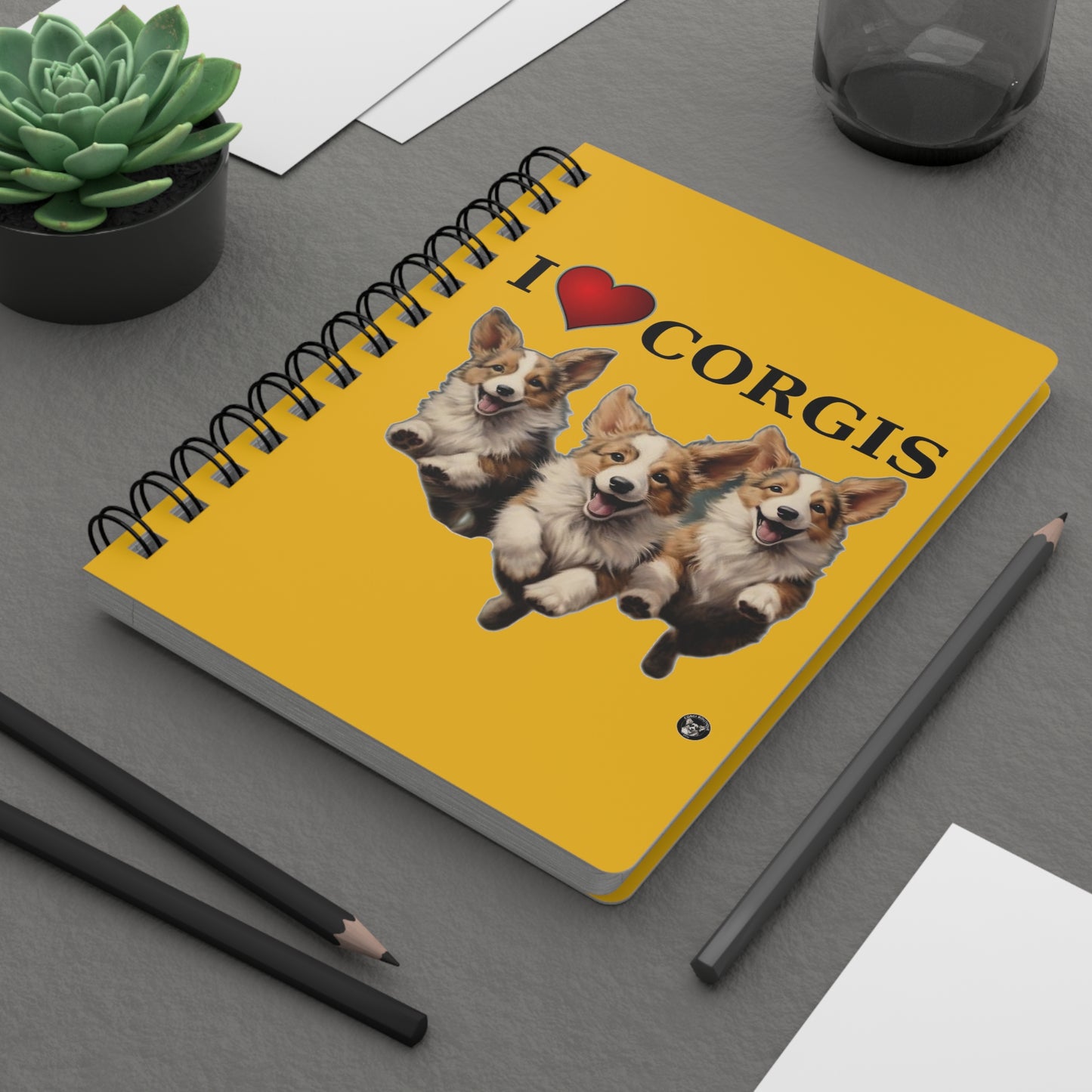 I Heart Corgis - Spiral Bound Notebook
