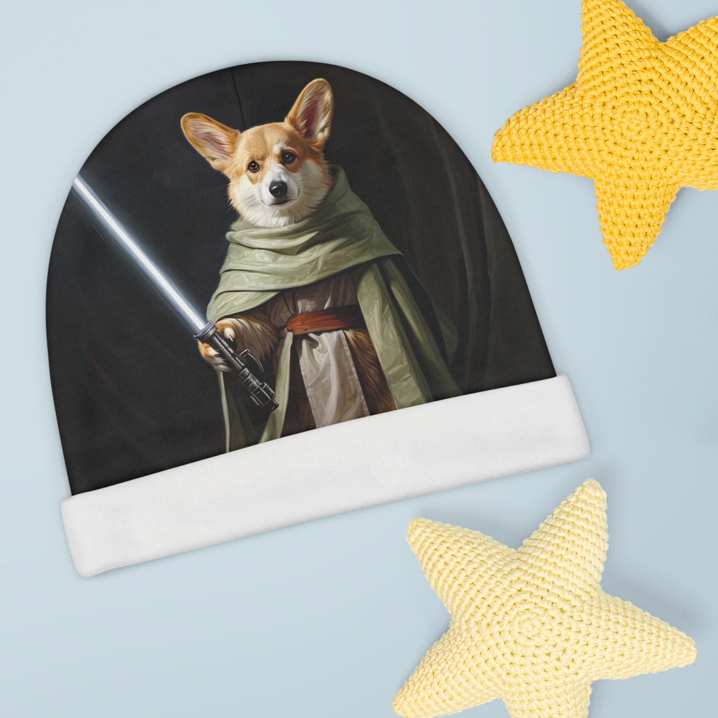Jedi Corgi Baby Beanie