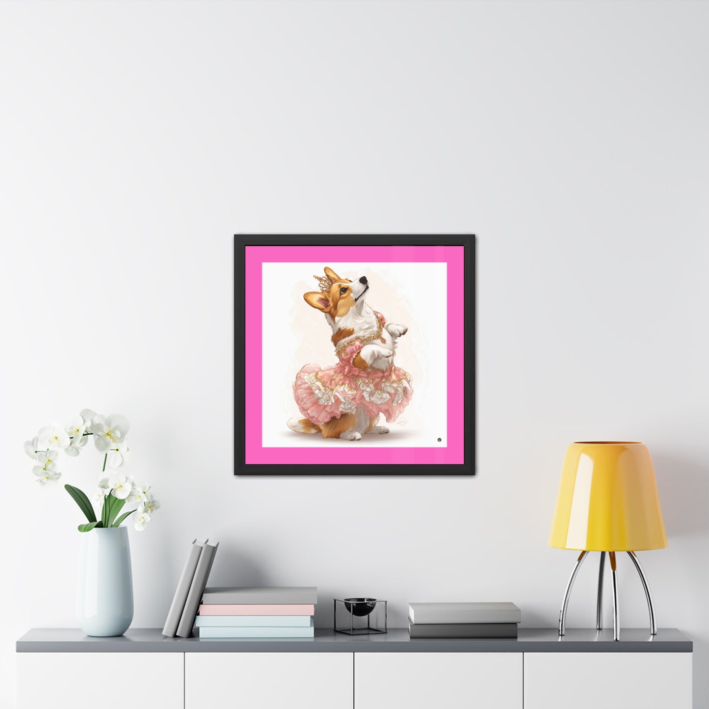 Princess Corgi Framed Print