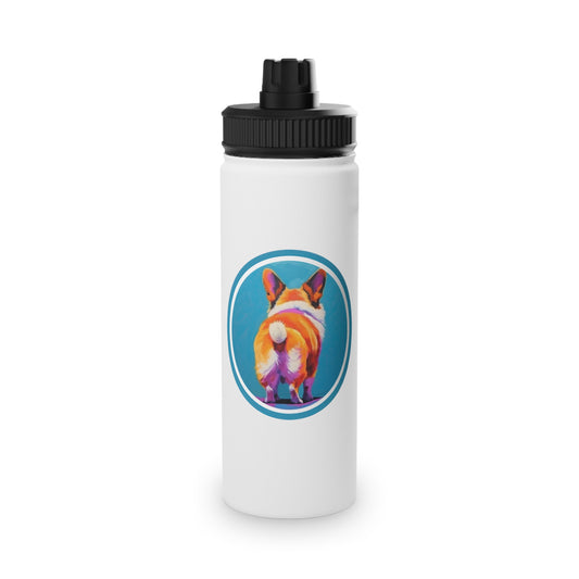Corgi Butt - Water Bottle with Sport Lid