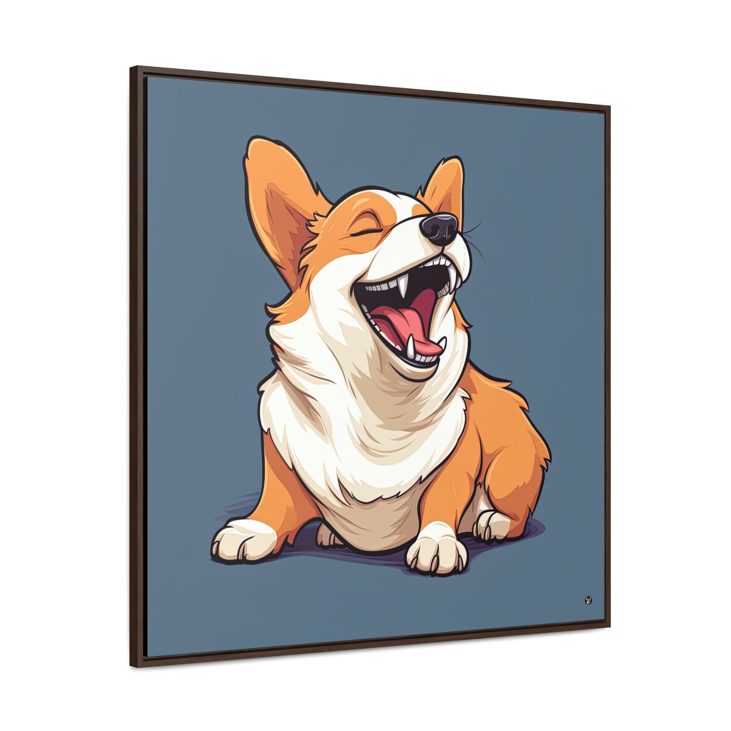 Comical Corgi - Framed on Canvas