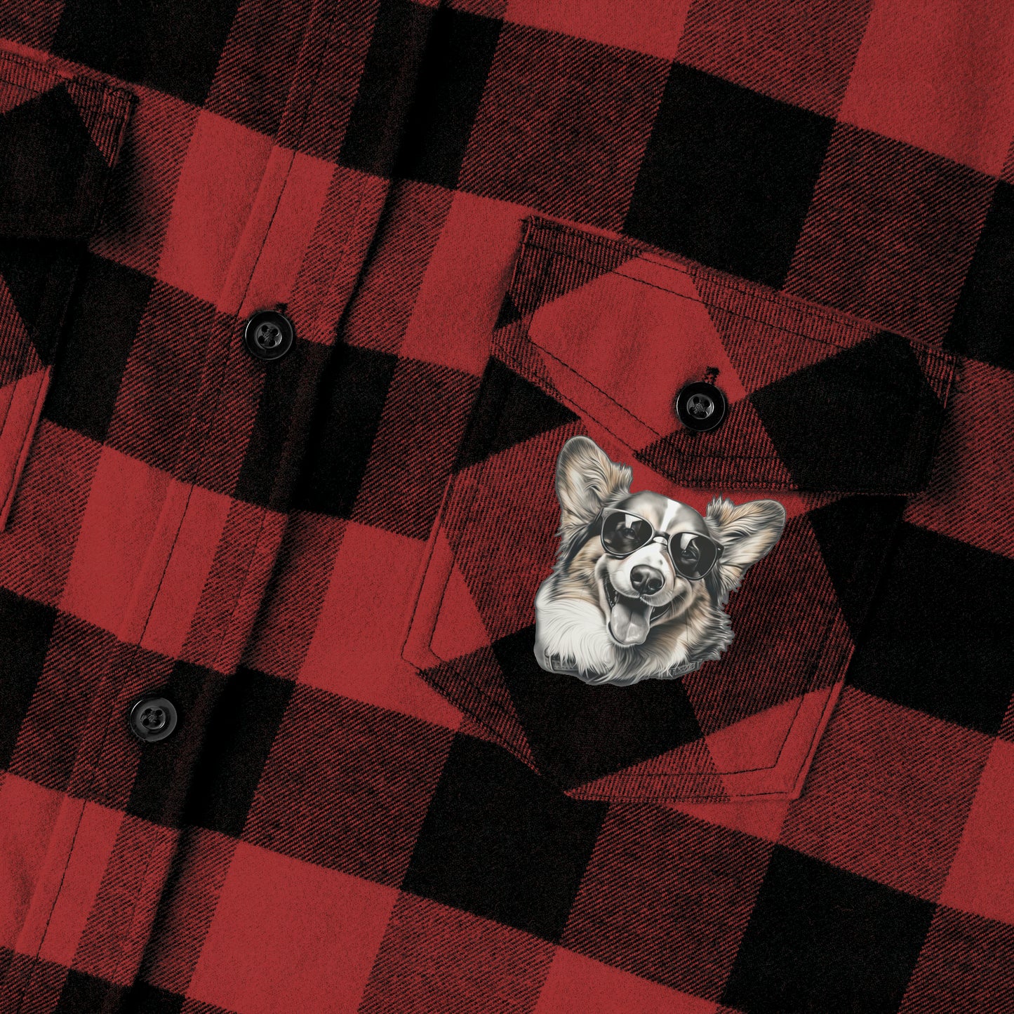 Corgi Cool - Flannel Shirt