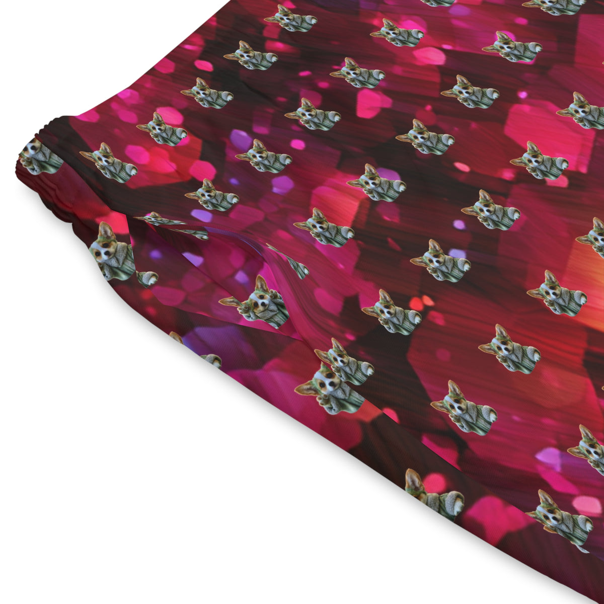 Baby Corgi Star Warrior Board Shorts - Black Red & Purple Galaxy Glitter Swimsuit