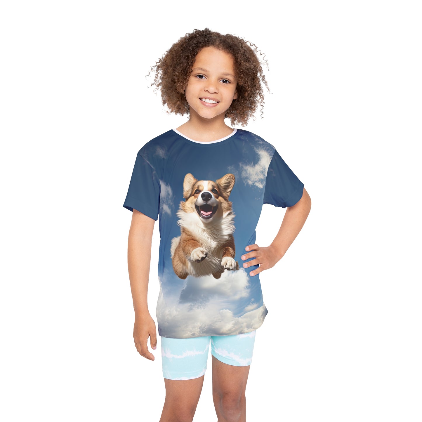 T-shirt de sport Super Corgi pour enfants