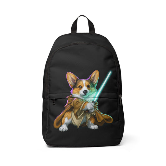 Little Light Knight Corgi Star Warrior Backpack — Black Corgi Rucksack