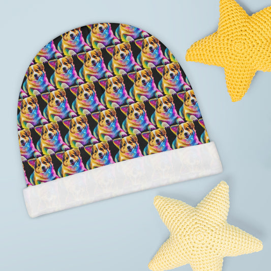 Colorful Corgi Mosaic - Baby Beanie