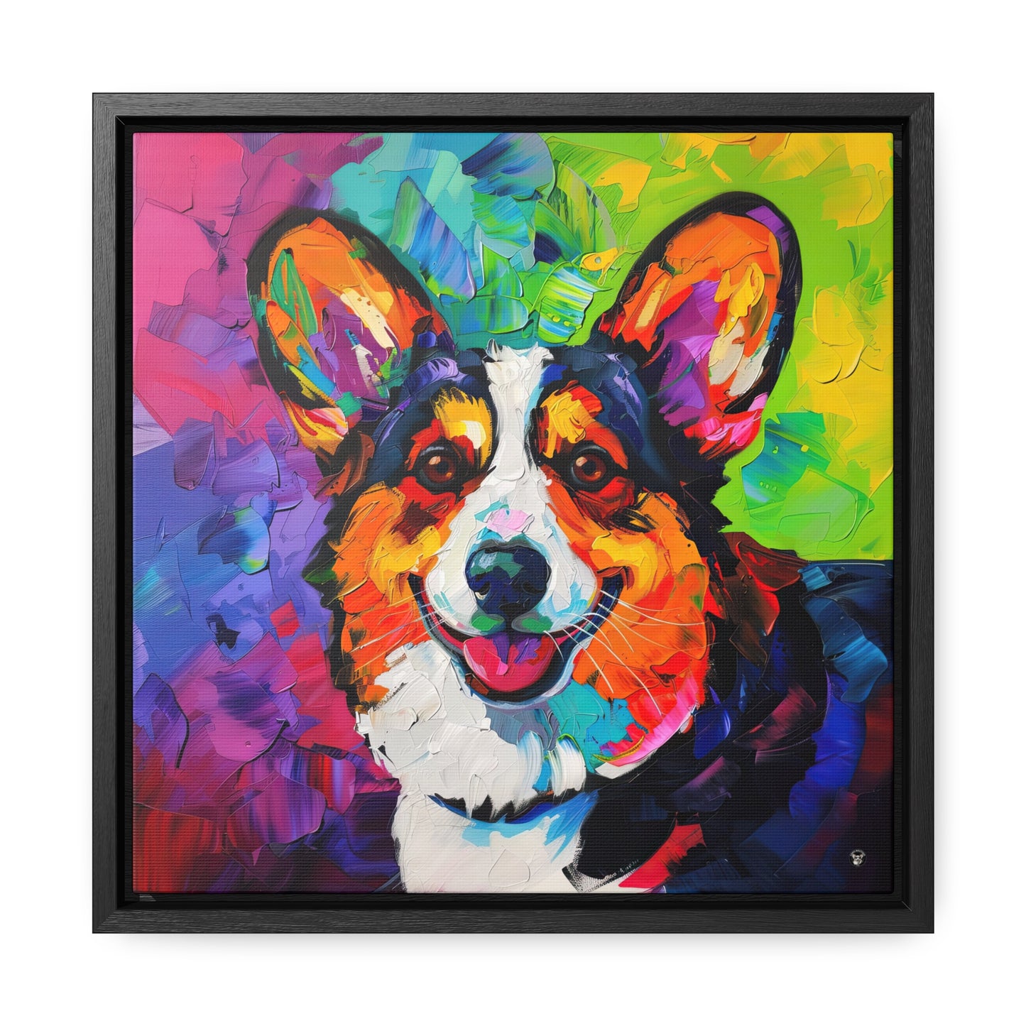 Colorful Cardigan - Framed on Canvas