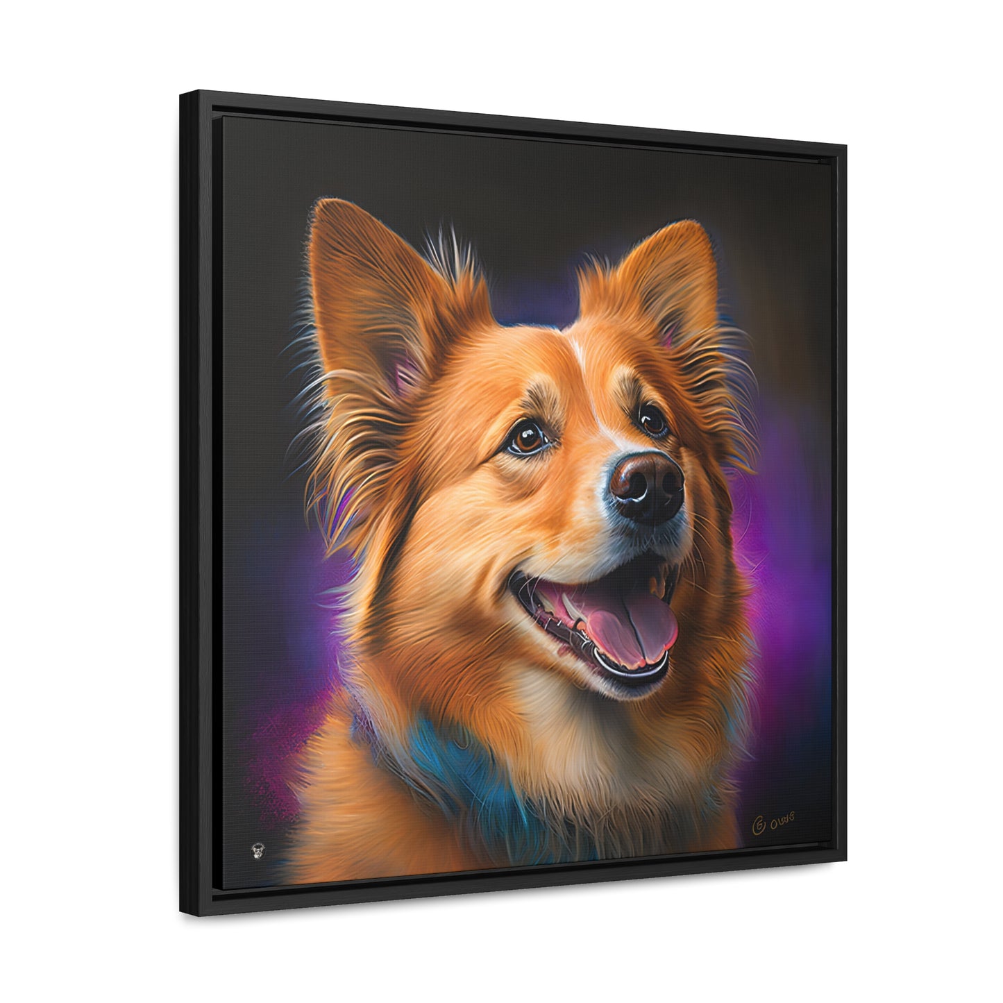 Golden Corgi - Framed on Canvas